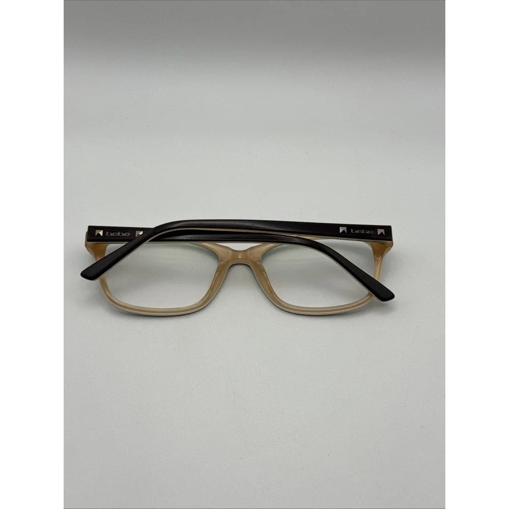Bebe BB5075 210 Topaz Join The Club Eyeglasses Frames 52-17-135 Light Dark Brown
